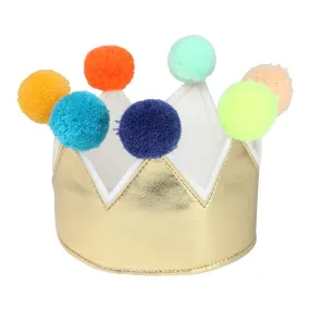 Gold Pom Pom Crown