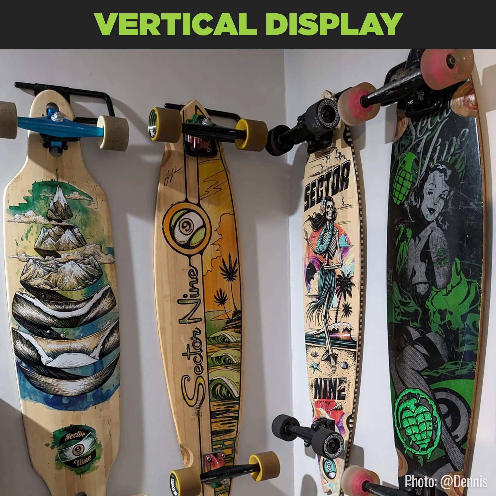 HIDEit DSkate | Vertical Display Skateboard Mount