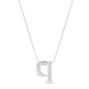 Initial Q Crystal Pendant