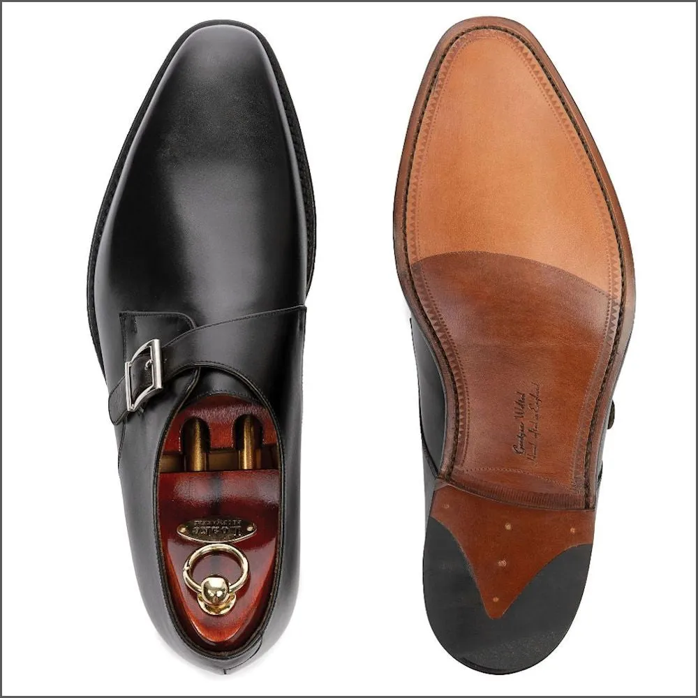 Loake Medway Black Buckle Monk Shoe Size 6. & 9. Only*