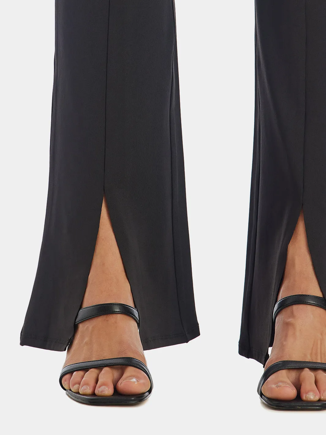 Luxe Knit Front Slit Flare Legging