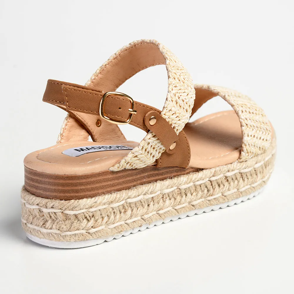 Madison Livia Espadrille Sandal - Nude/Tan