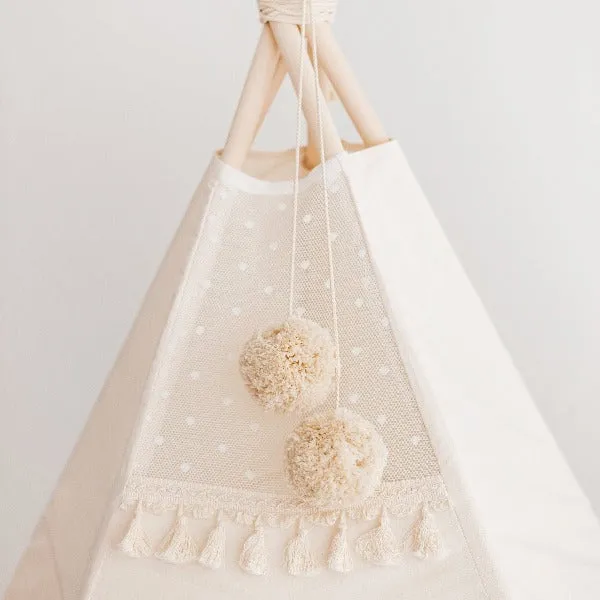 MiniCamp Boho Kids Teepee Tent with Tassels - Extra Large