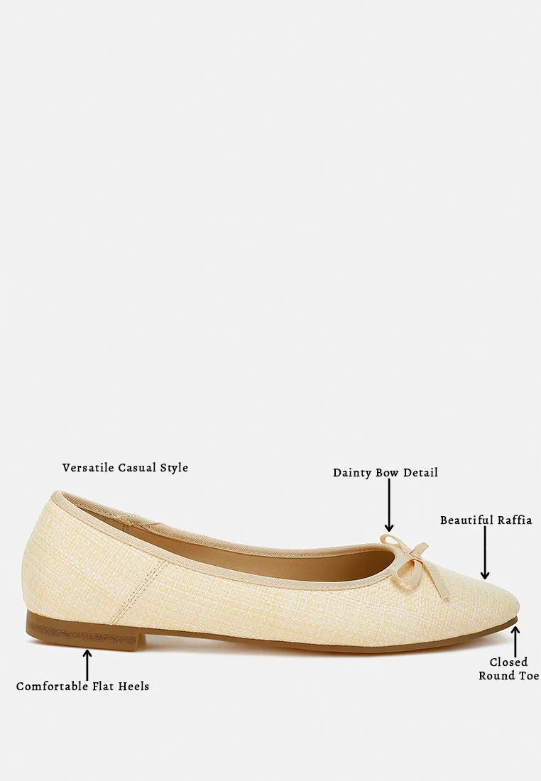 Paper Rings Raffia Ballet Flats