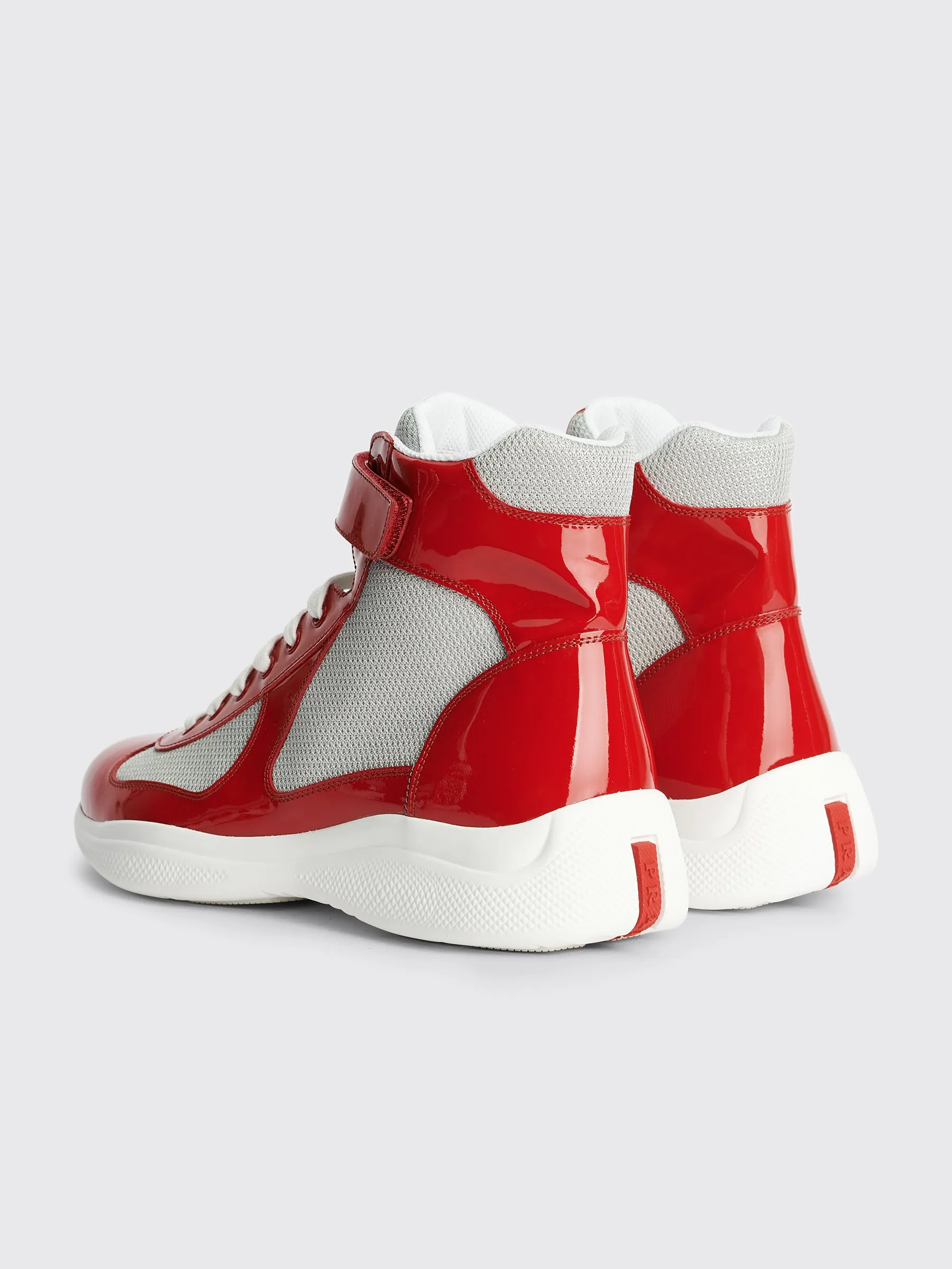 Prada America’s Cup High-Top Sneakers Red