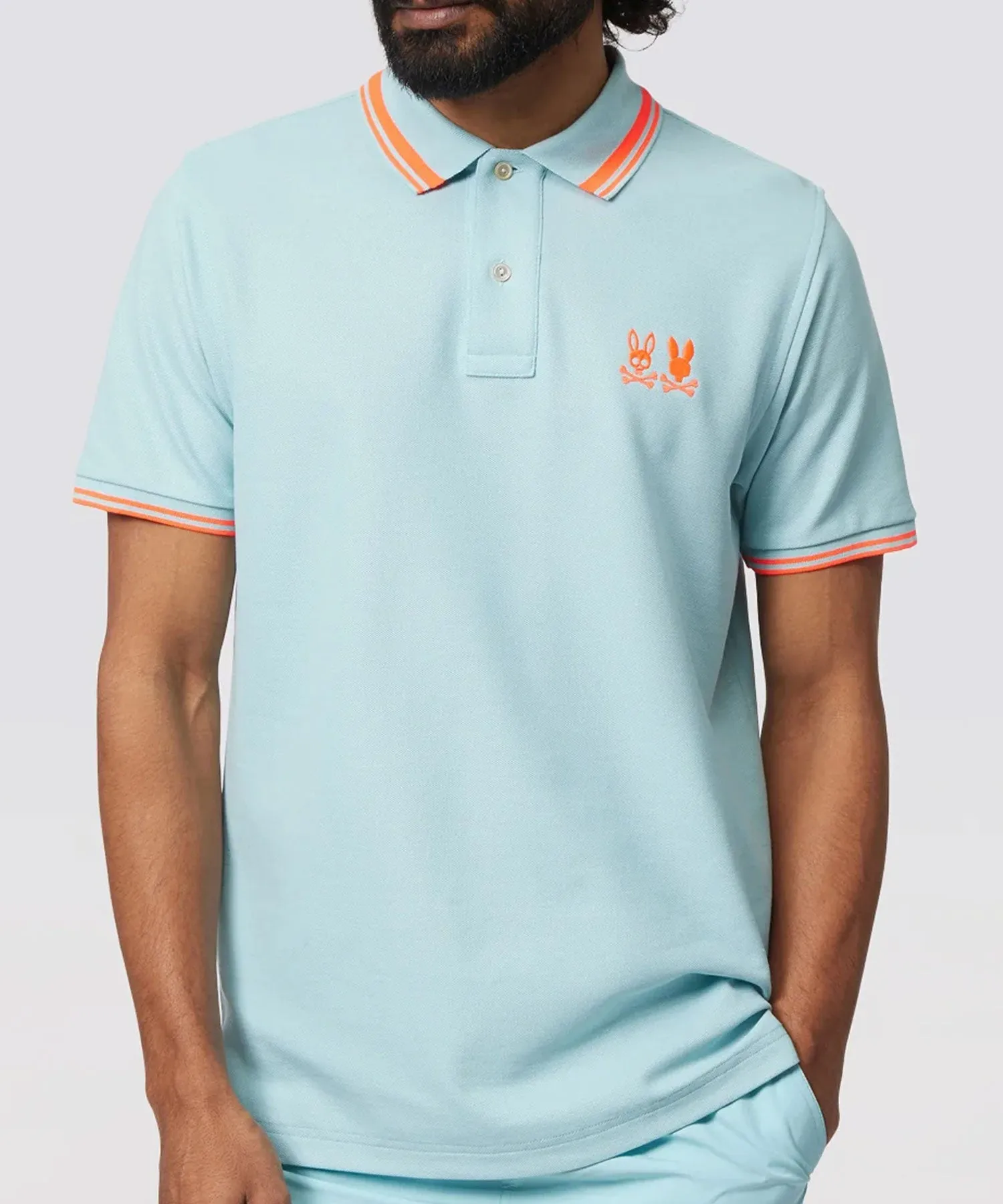 Psycho Bunny Kingwood Pique Polo - Seafoam