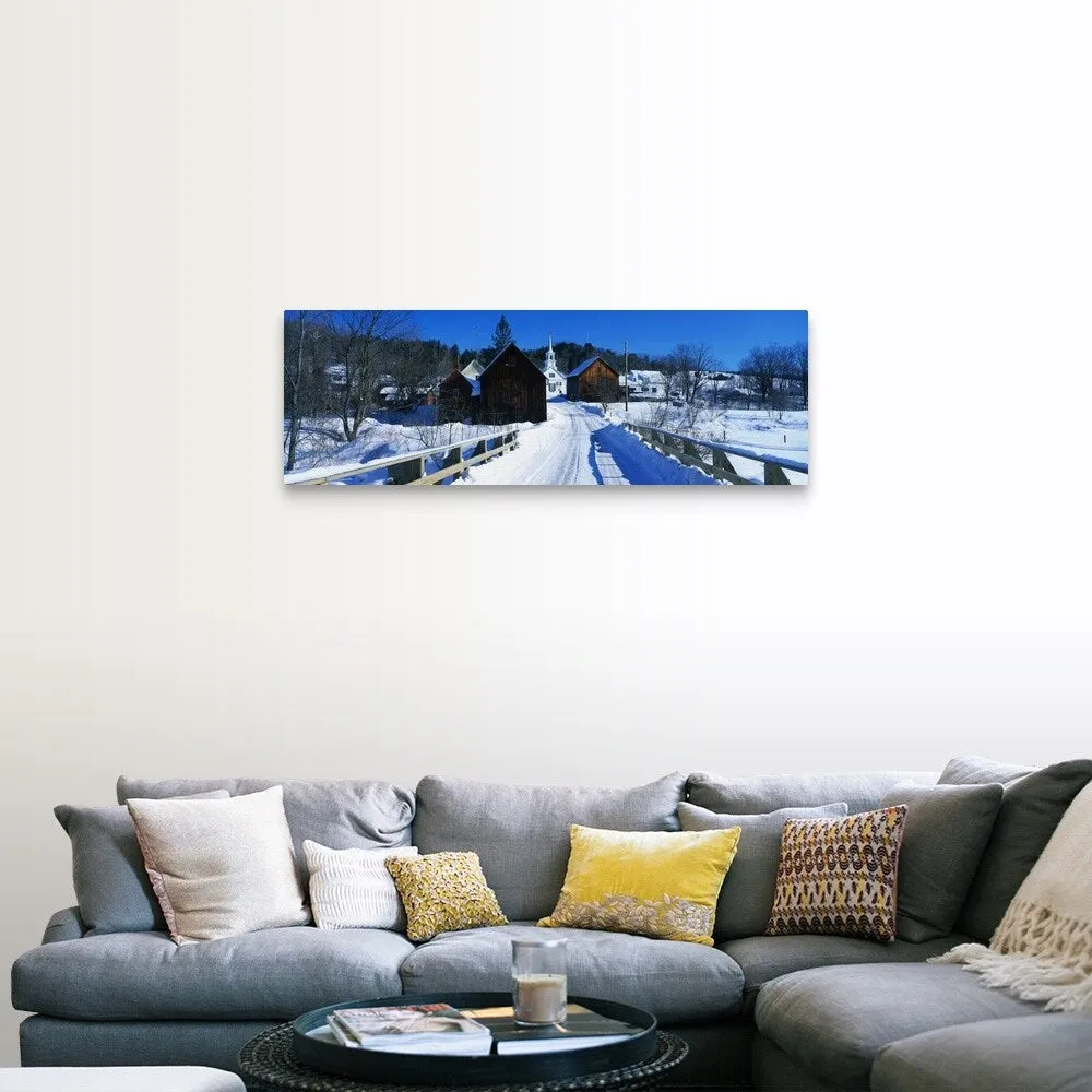 " Winter Waits River VT" Canvas Wall Art