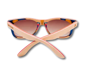 Recycled Skatedeck Kickflip Natural Sunglasses by WUDN