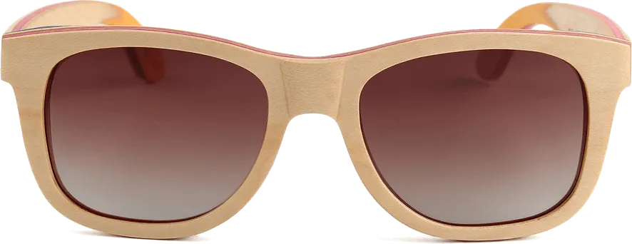 Recycled Skatedeck Kickflip Natural Sunglasses by WUDN