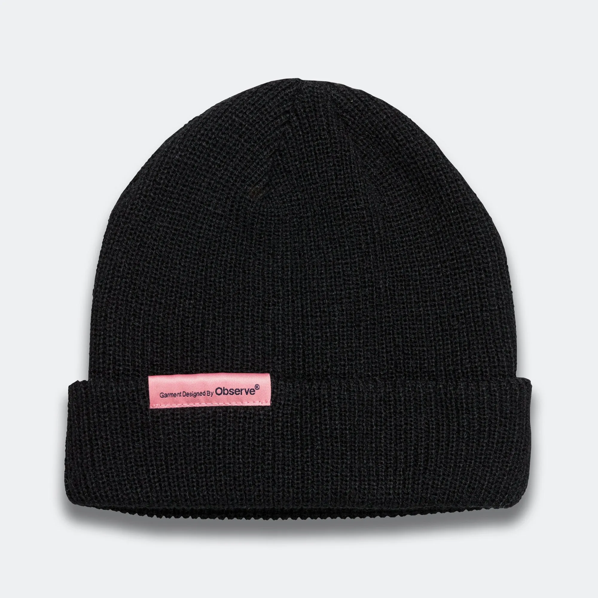 Rib Knit Logo Beanie - Midnight Navy