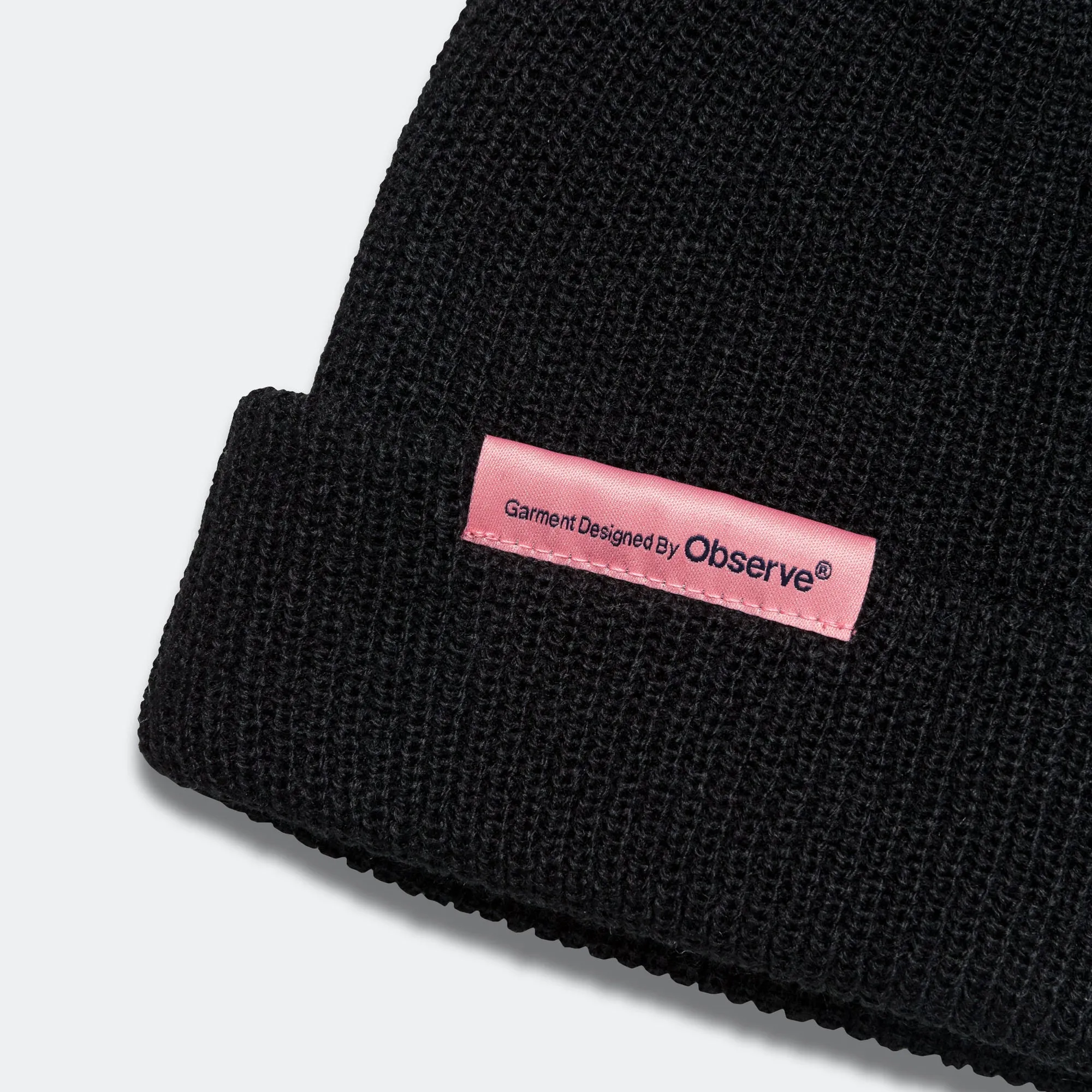 Rib Knit Logo Beanie - Midnight Navy