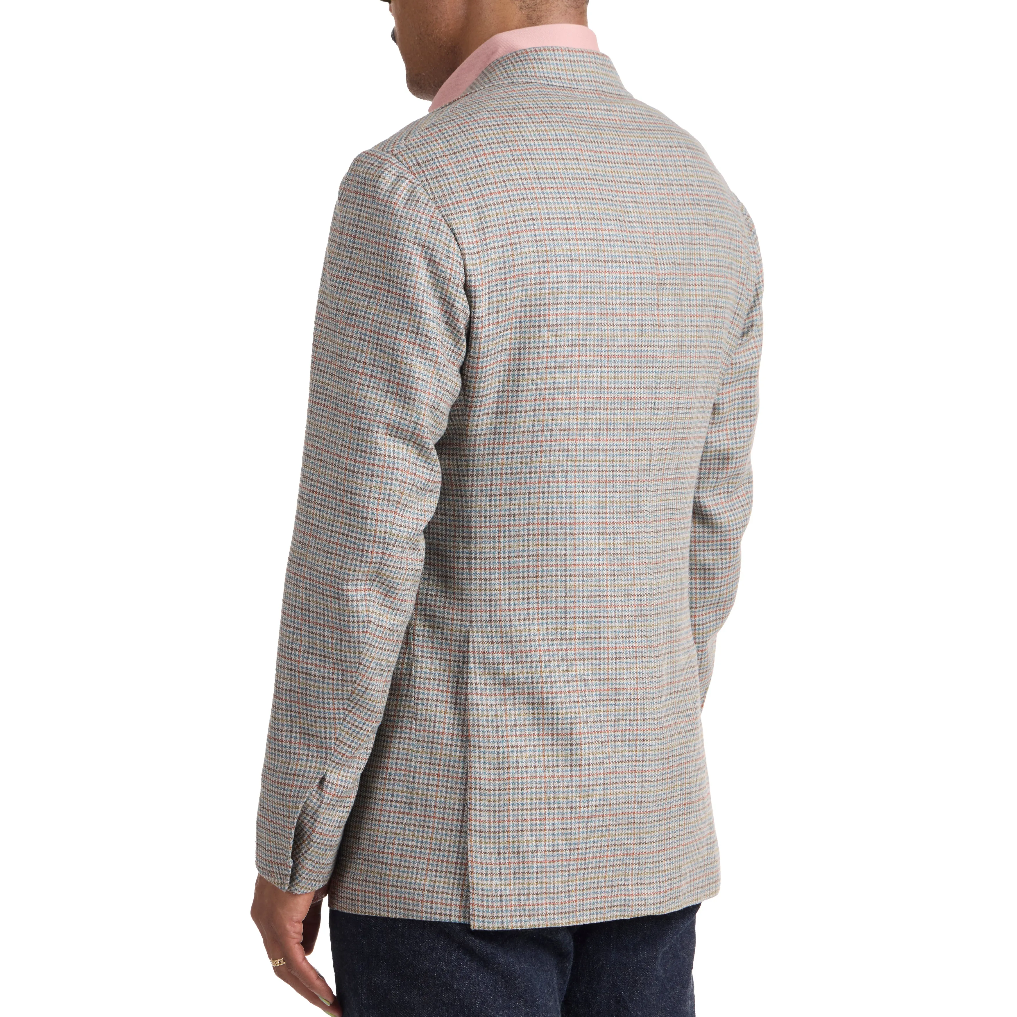 Silk/Wool Check Model 3 Sport Coat