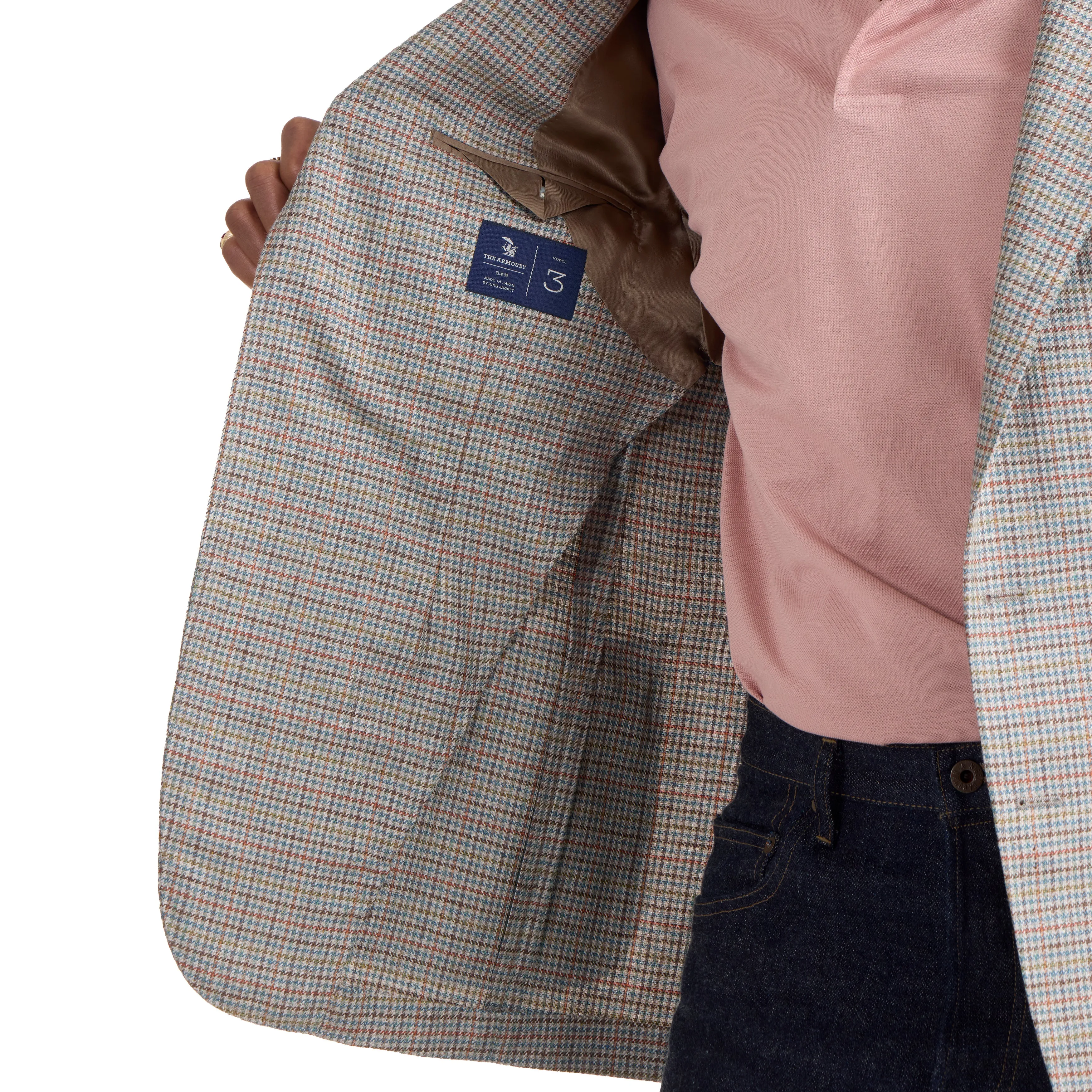 Silk/Wool Check Model 3 Sport Coat