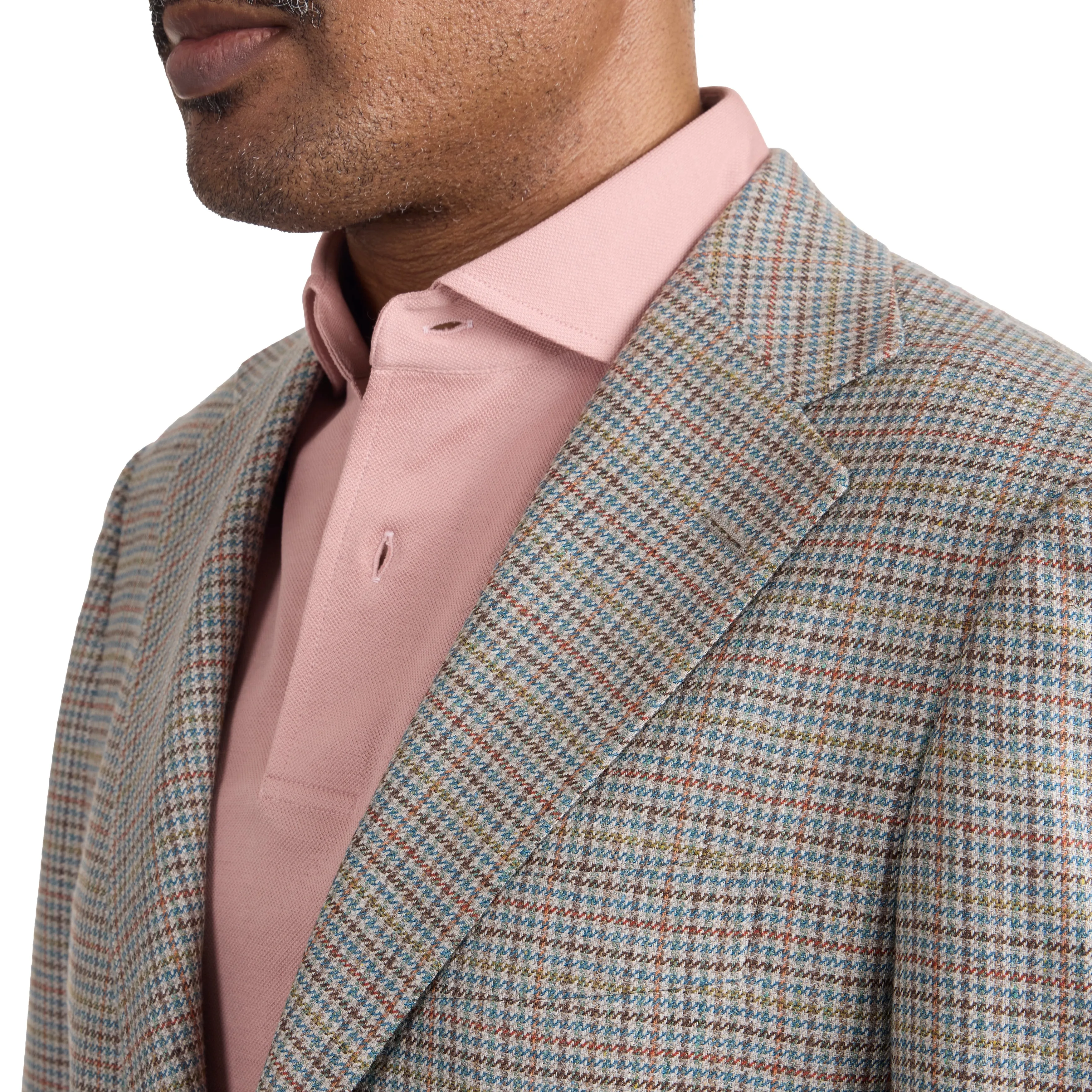 Silk/Wool Check Model 3 Sport Coat