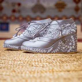 Sneaker wedge (grey)  Wedding Sneaker wedges Bridal shoes