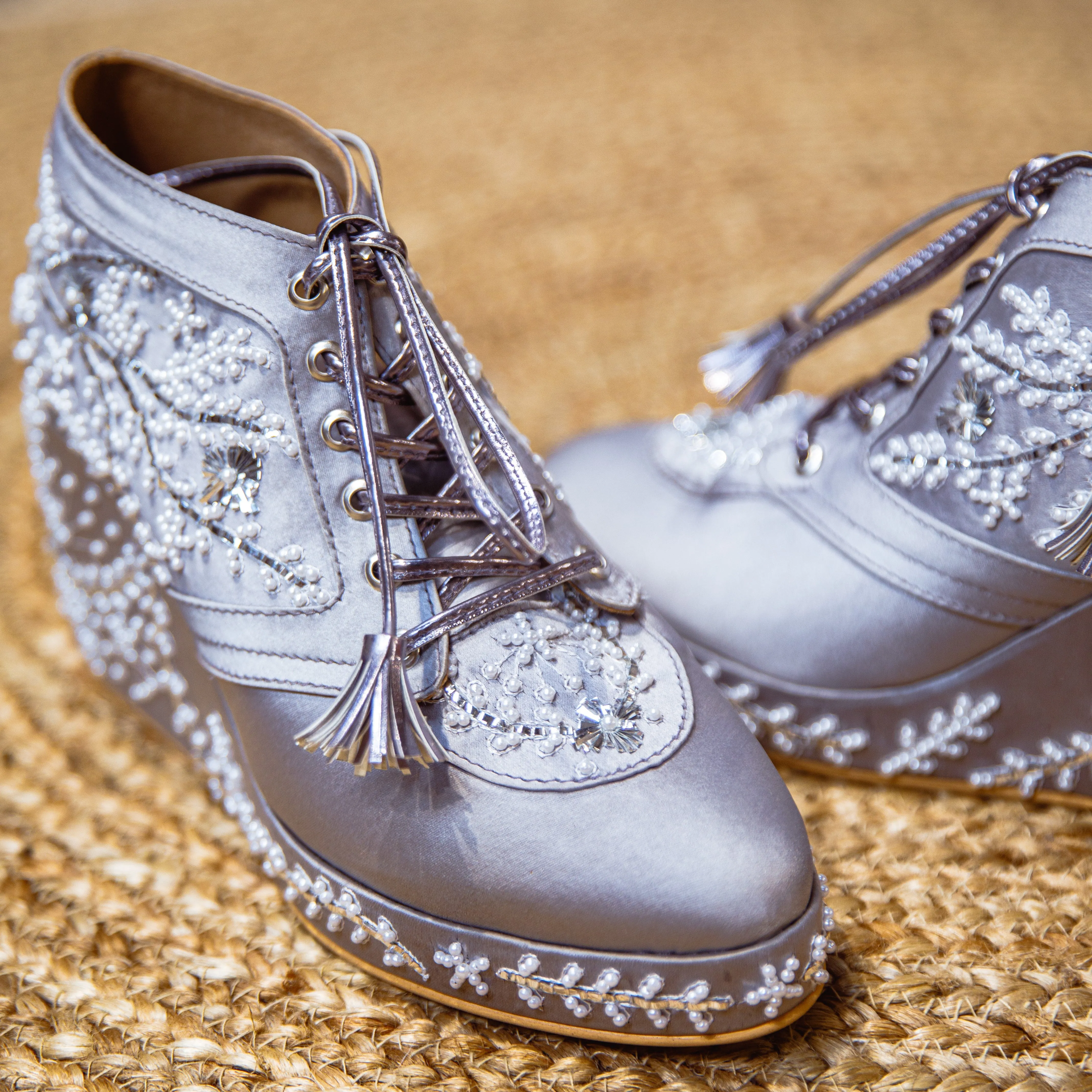 Sneaker wedge (grey)  Wedding Sneaker wedges Bridal shoes