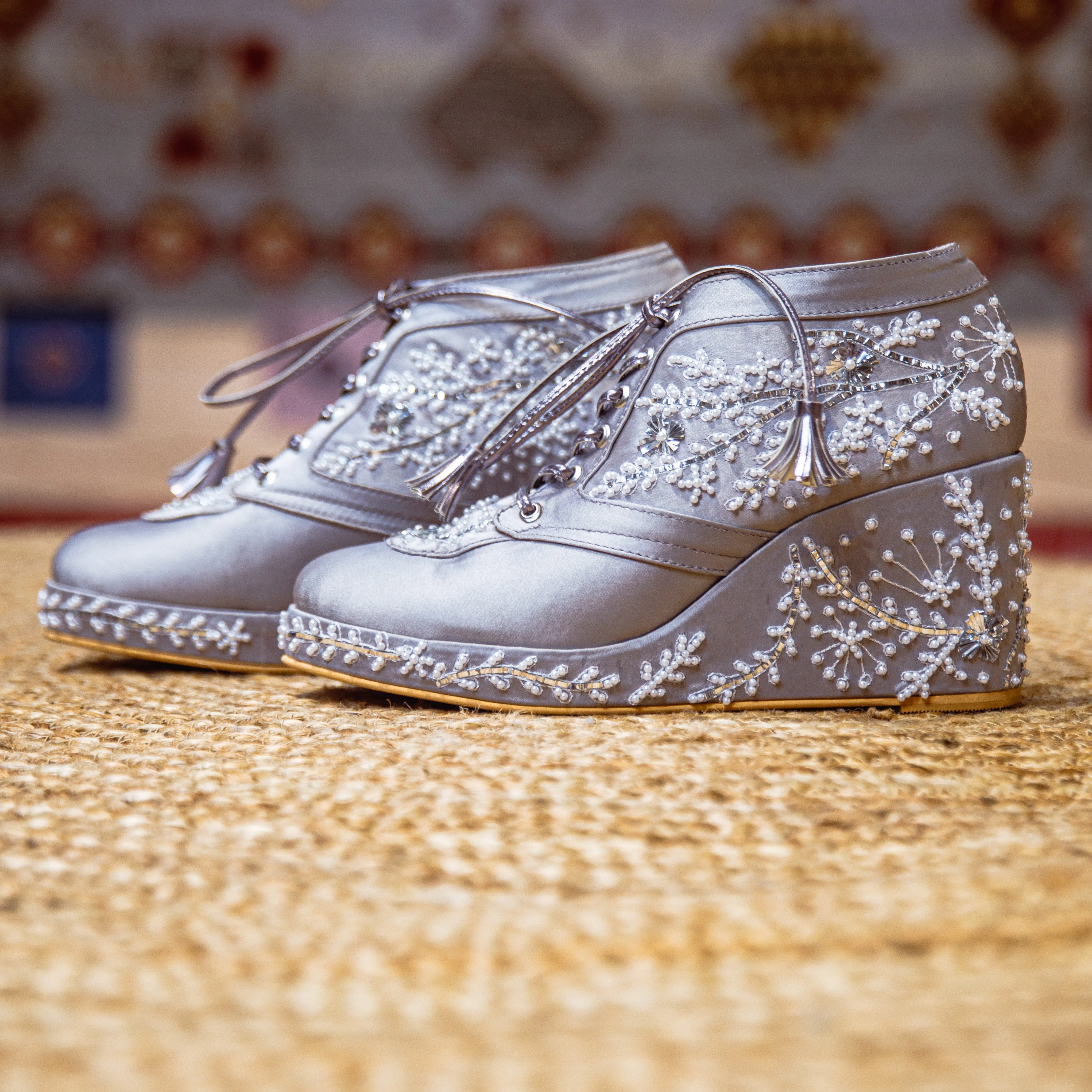 Sneaker wedge (grey)  Wedding Sneaker wedges Bridal shoes