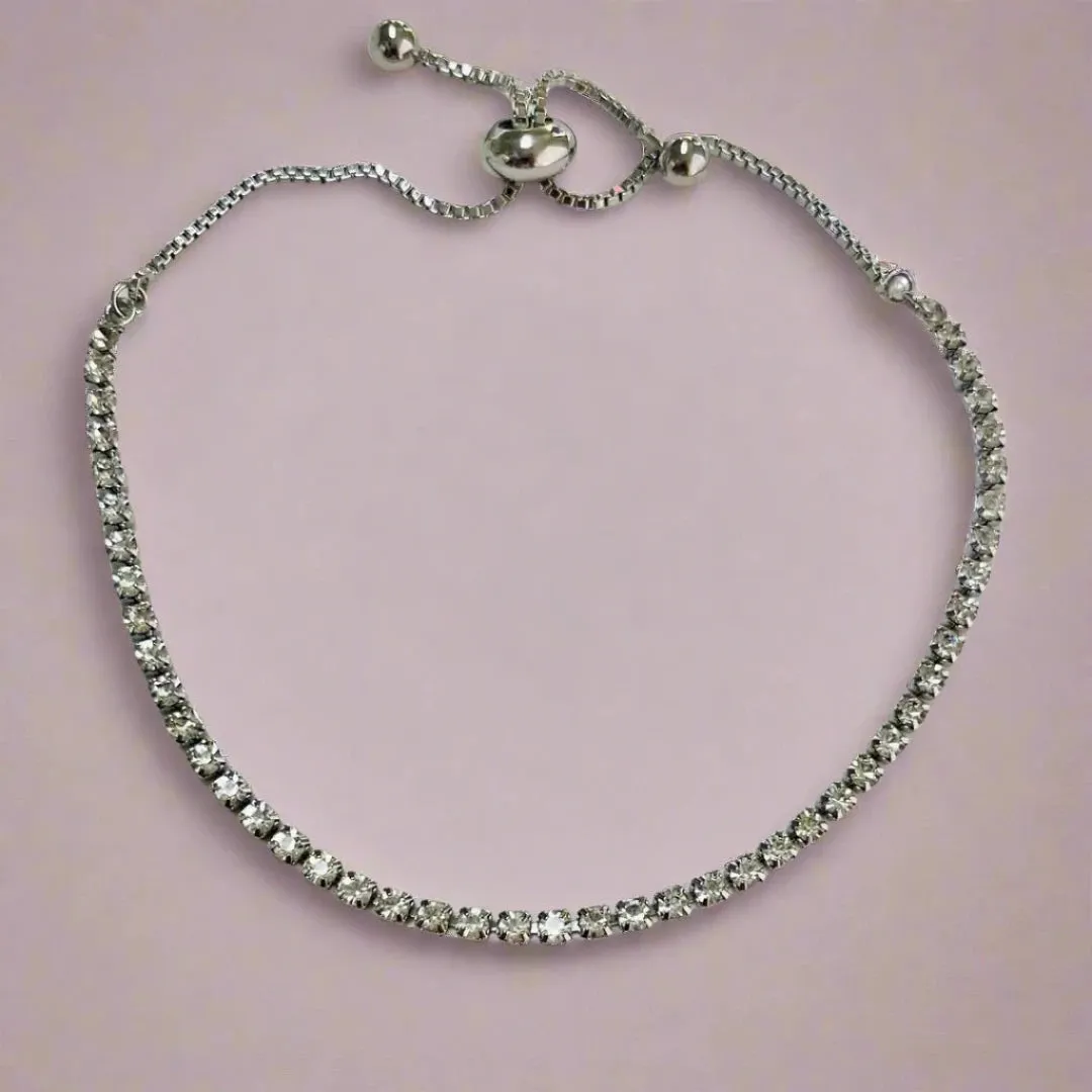 Sparkling Slider Tennis Bracelet