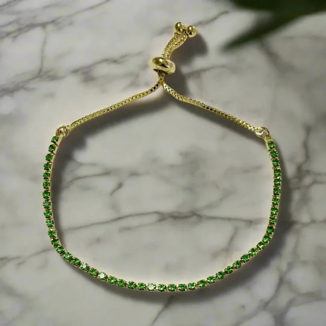 Sparkling Slider Tennis Bracelet