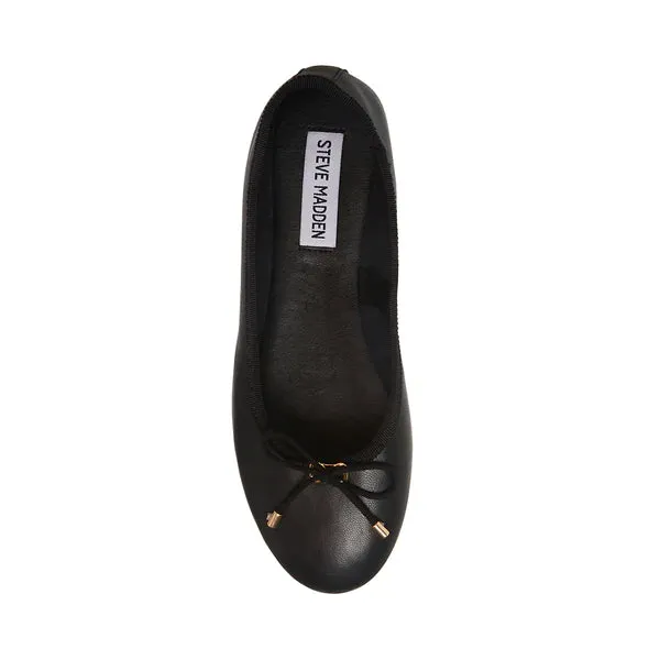 Steve Madden Women's Blossoms Ballet Flats (Black Leather)