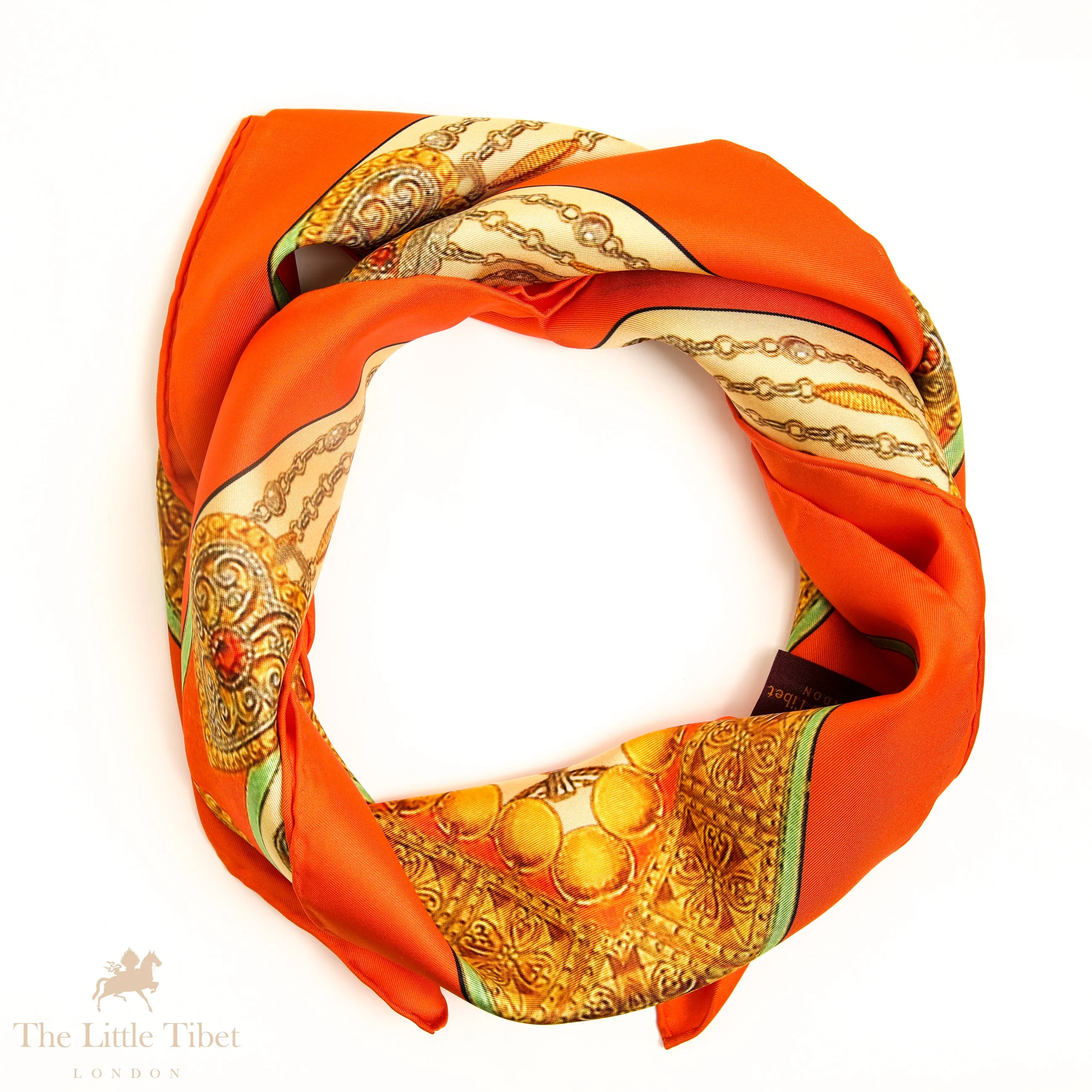 The Crown pure silk Square scarf