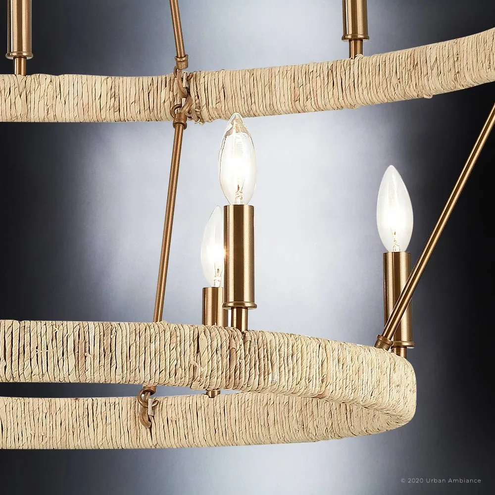 UEX2082 Bohemian Chandelier 46''H x 36''W, Satin Brass Finish, Rutherford Collection