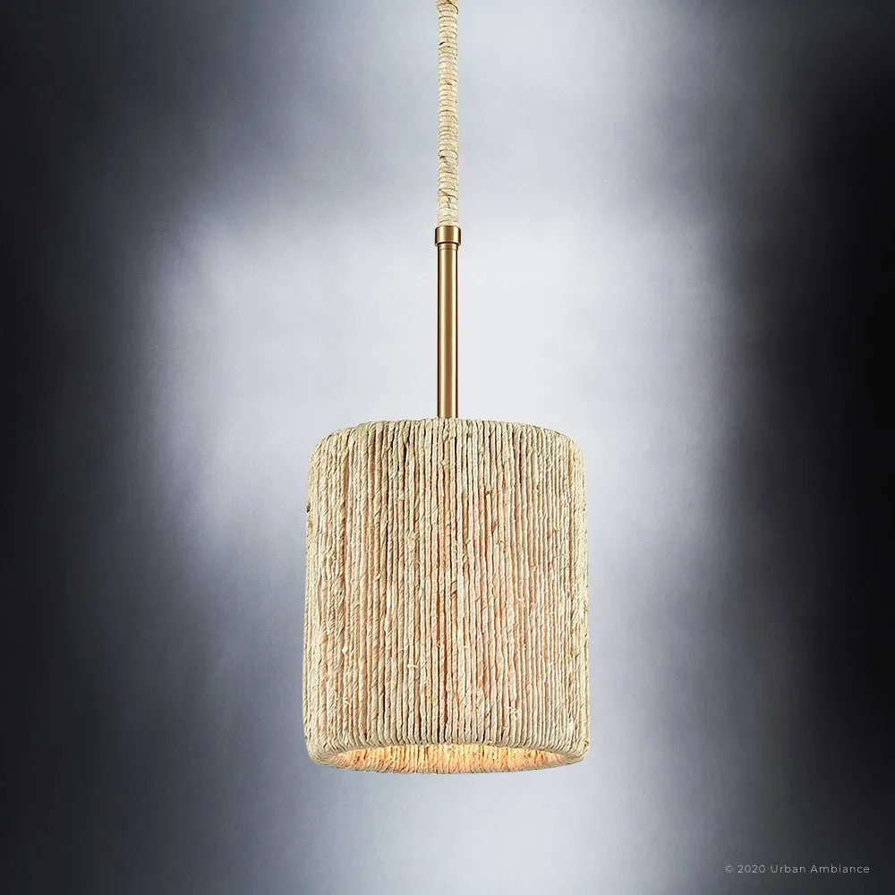 UEX2088 Bohemian Pendant 9''H x 8''W, Satin Brass Finish, Rutherford Collection