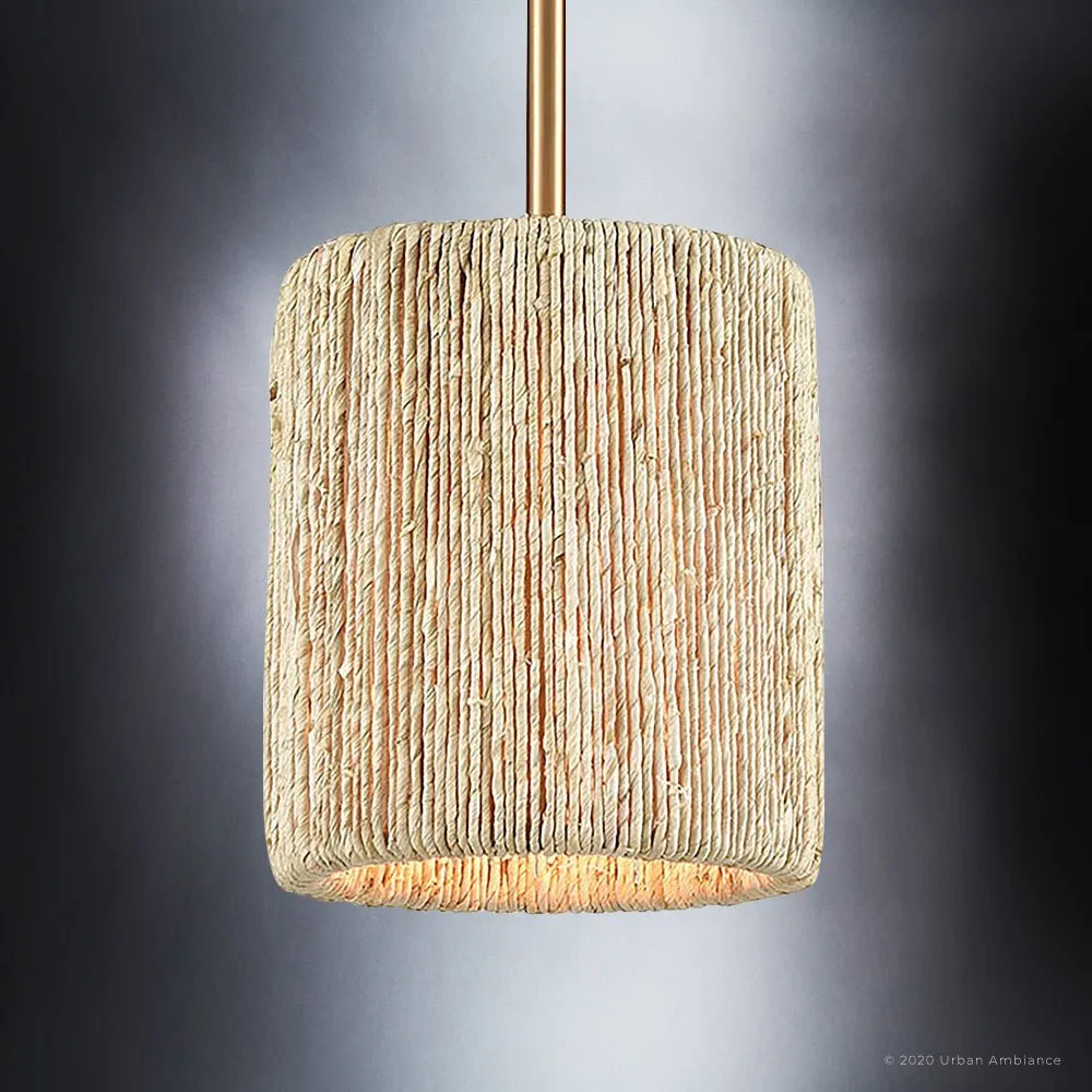 UEX2088 Bohemian Pendant 9''H x 8''W, Satin Brass Finish, Rutherford Collection