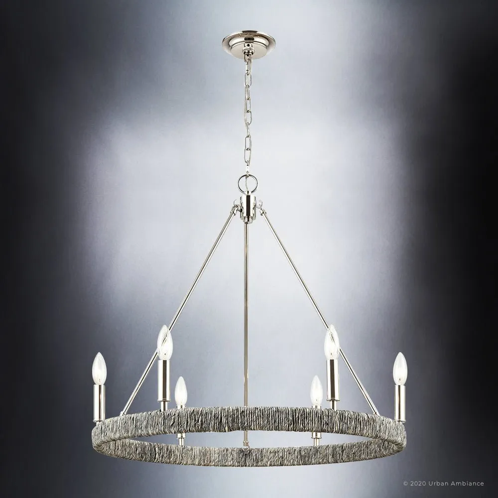 UEX2089 Bohemian Chandelier 25''H x 27''W, Polished Nickel Finish, Rutherford Collection