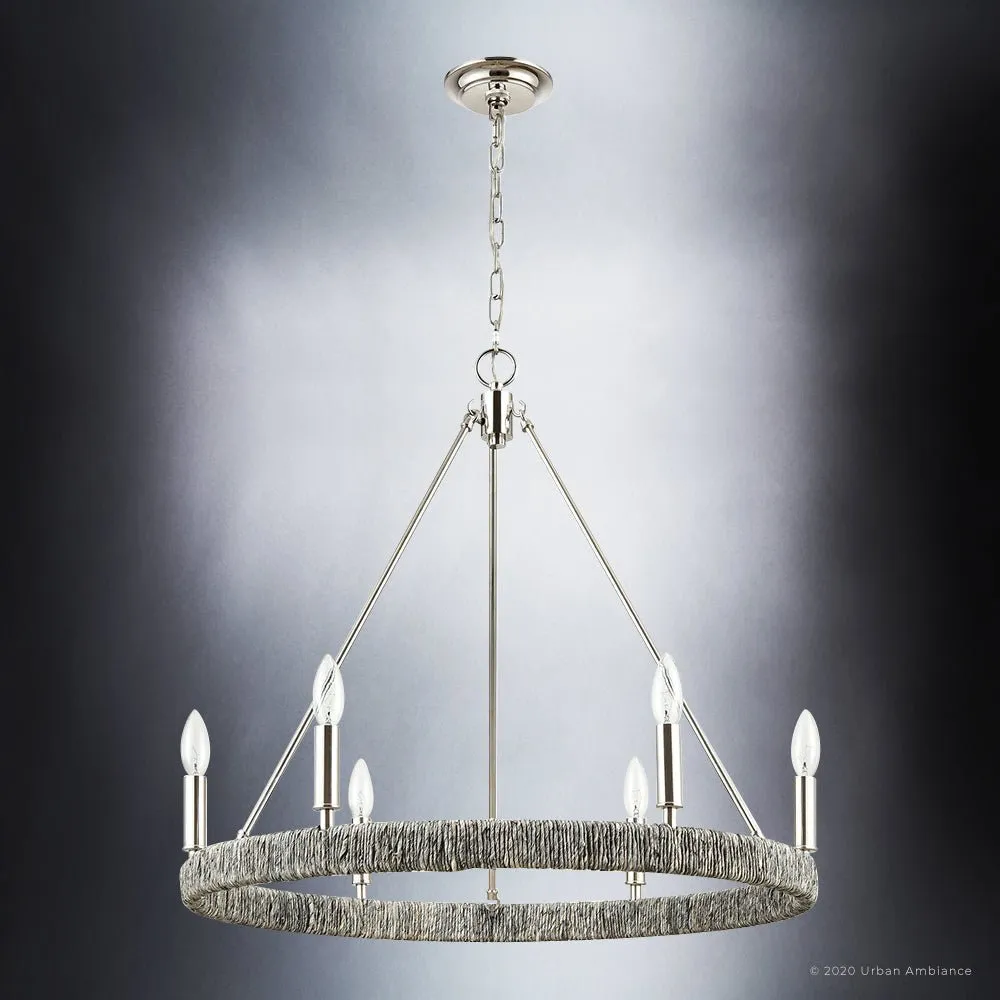 UEX2089 Bohemian Chandelier 25''H x 27''W, Polished Nickel Finish, Rutherford Collection