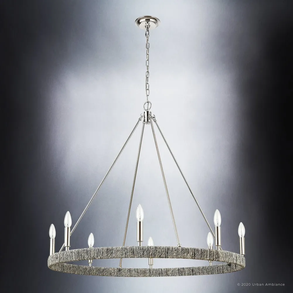 UEX2090 Bohemian Chandelier 32''H x 36''W, Polished Nickel Finish, Rutherford Collection