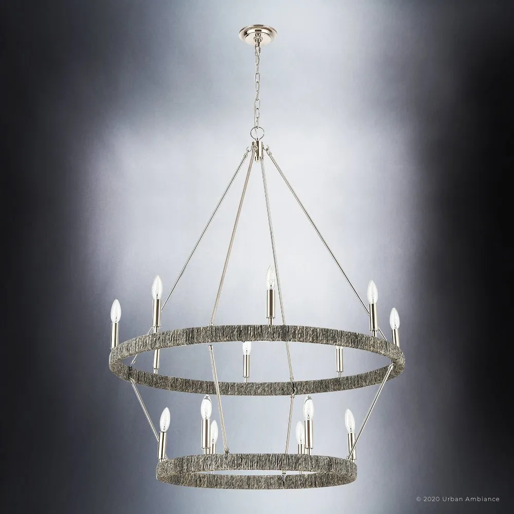 UEX2091 Bohemian Chandelier 46''H x 36''W, Polished Nickel Finish, Rutherford Collection