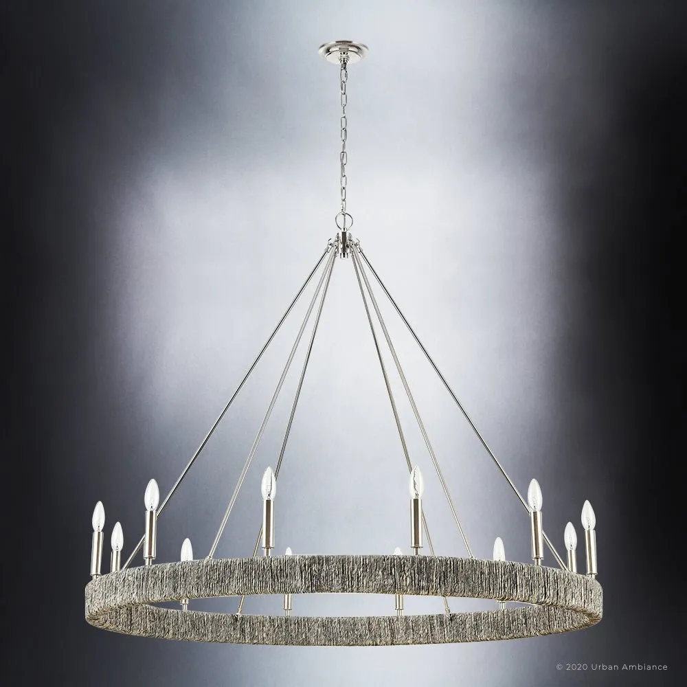 UEX2092 Bohemian Chandelier 40''H x 48''W, Polished Nickel Finish, Rutherford Collection