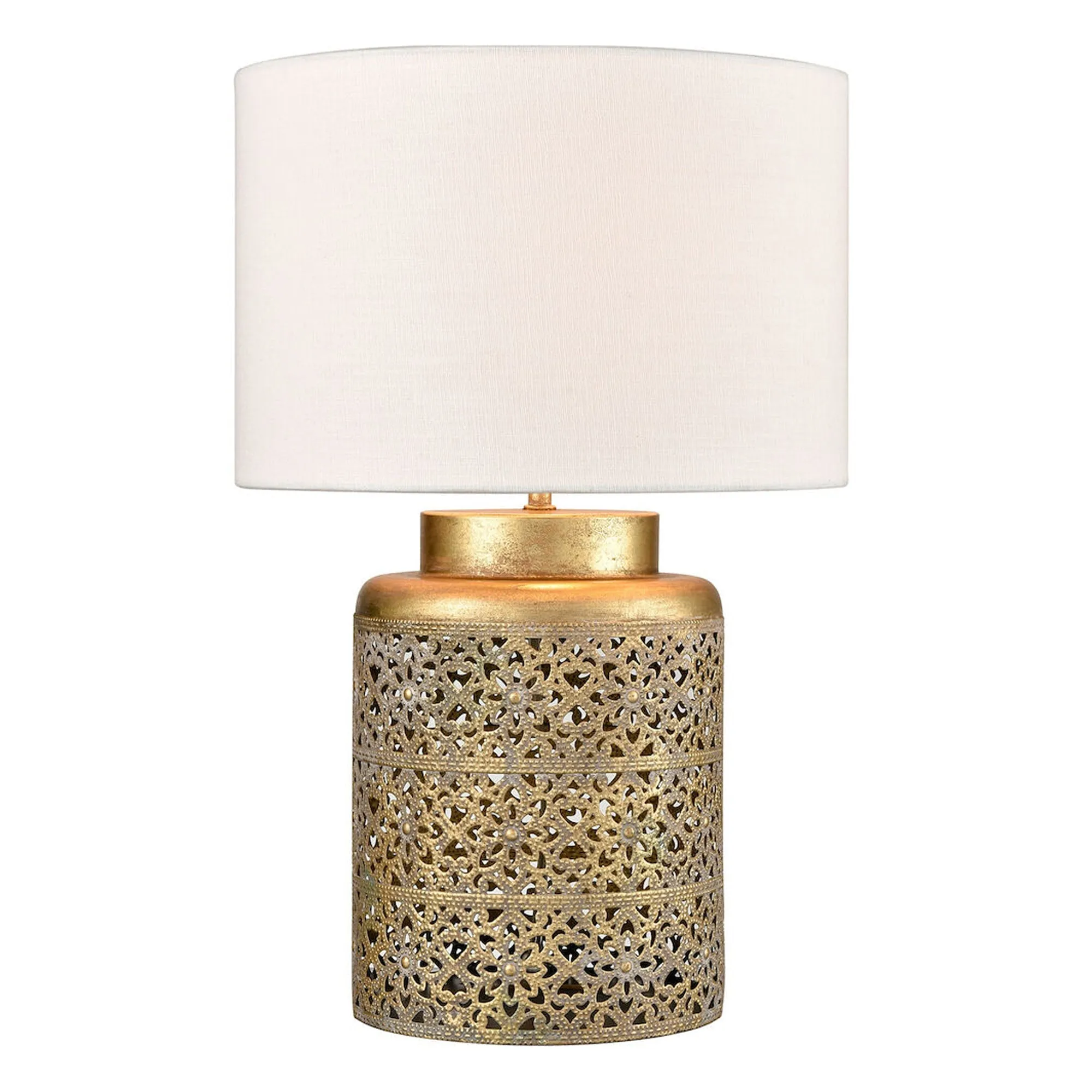 UEX7800 Mediterranean Table Lamp 12''W x 12''D x 18''H, Antique Gold Finish, Lindsborg Collection