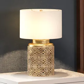 UEX7800 Mediterranean Table Lamp 12''W x 12''D x 18''H, Antique Gold Finish, Lindsborg Collection