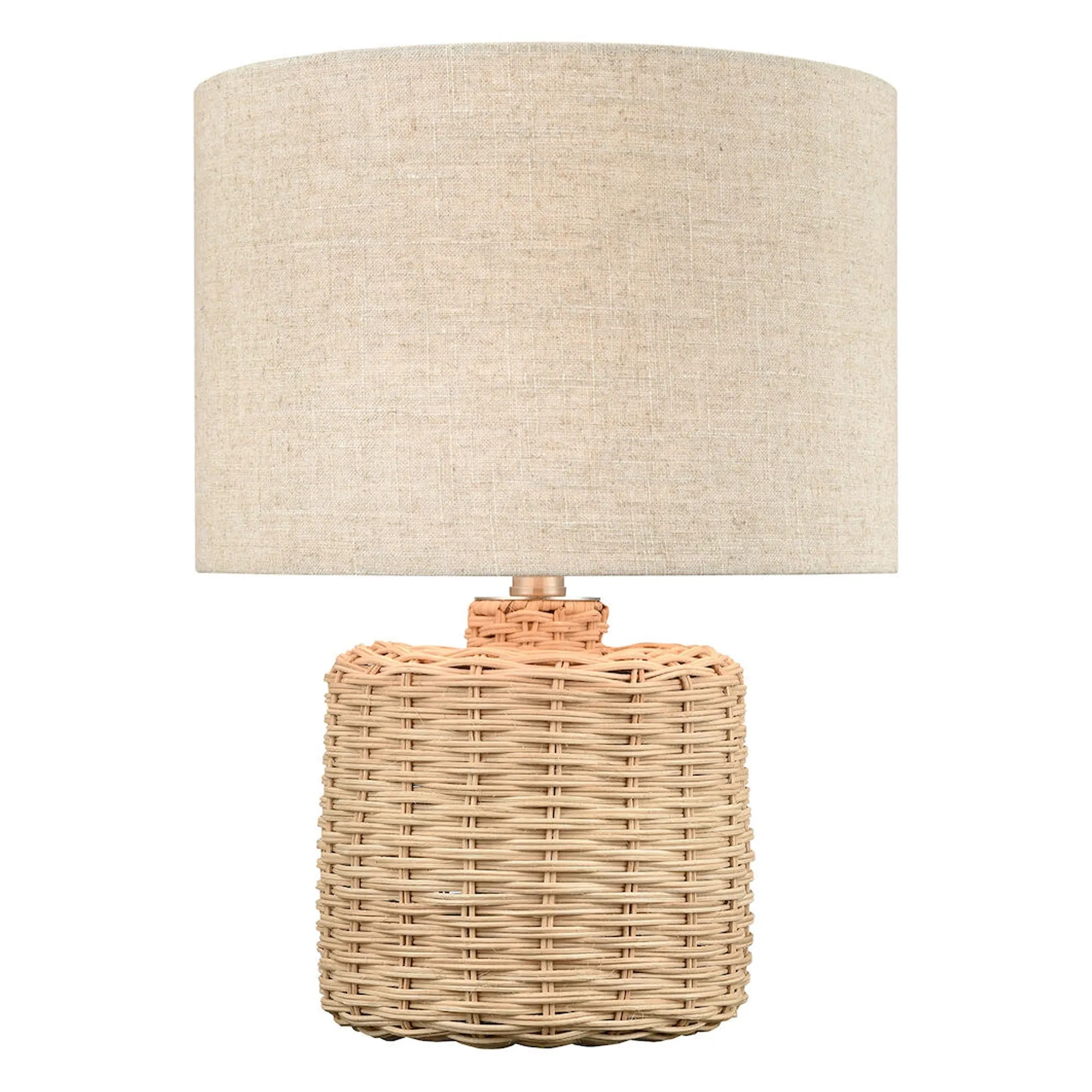 UEX8150 Scandinavian Table Lamp 13''W x 13''D x 18''H, Natural Brown Finish, Lacey Collection