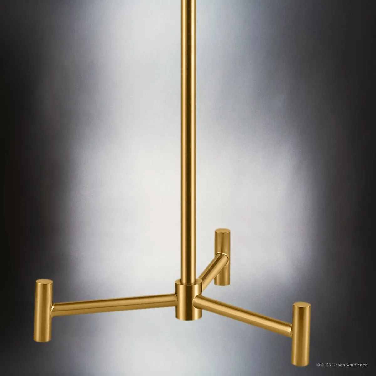 UEX8320 Natural Floor Lamp 16''W x 16''D x 61.5''H, Aged Brass Finish, Solvang Collection