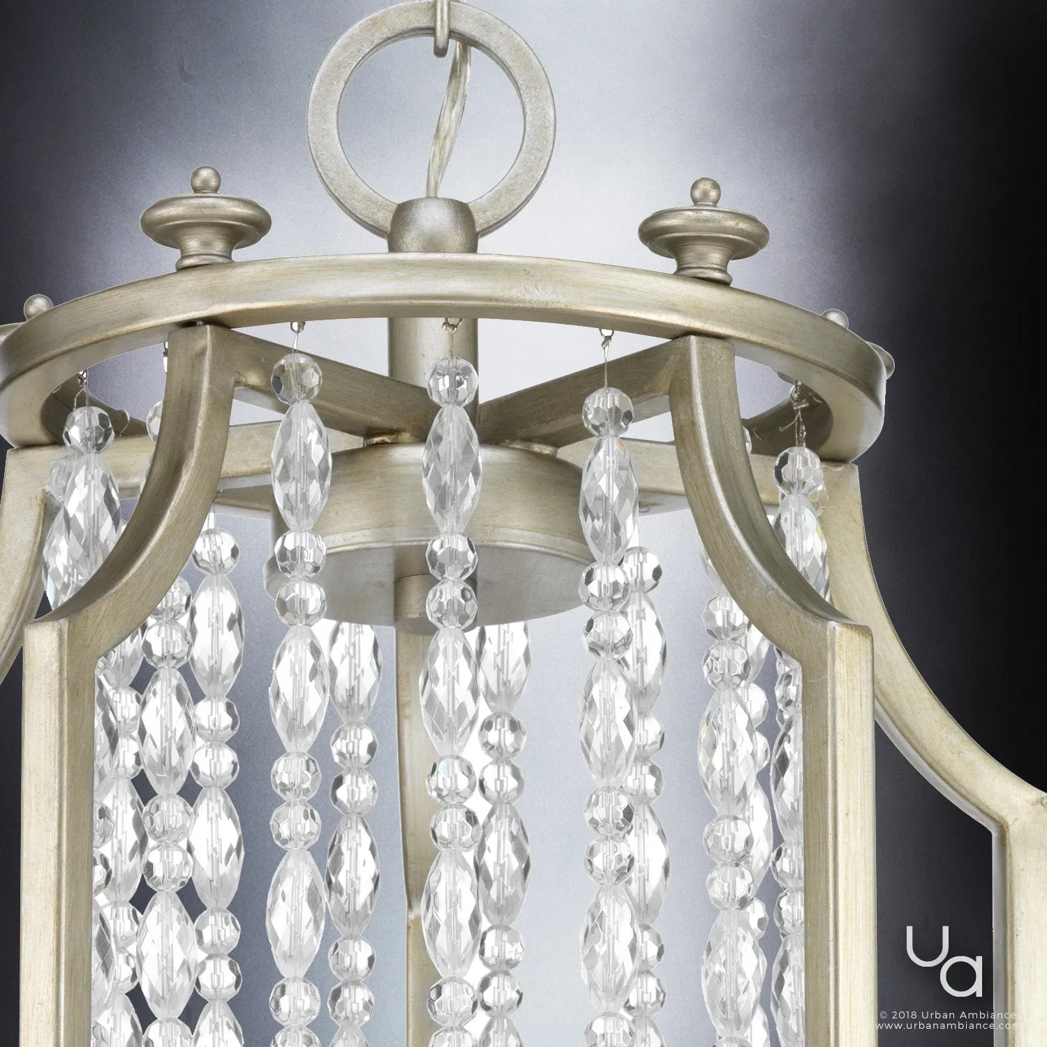 UHP2252 Mediterranean Chandelier, 24"H x 28"W, Antique Silver Finish, Lexington Collection