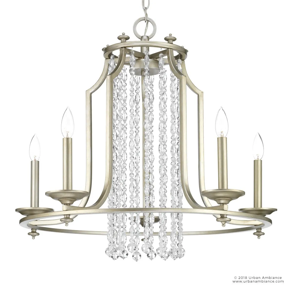 UHP2252 Mediterranean Chandelier, 24"H x 28"W, Antique Silver Finish, Lexington Collection