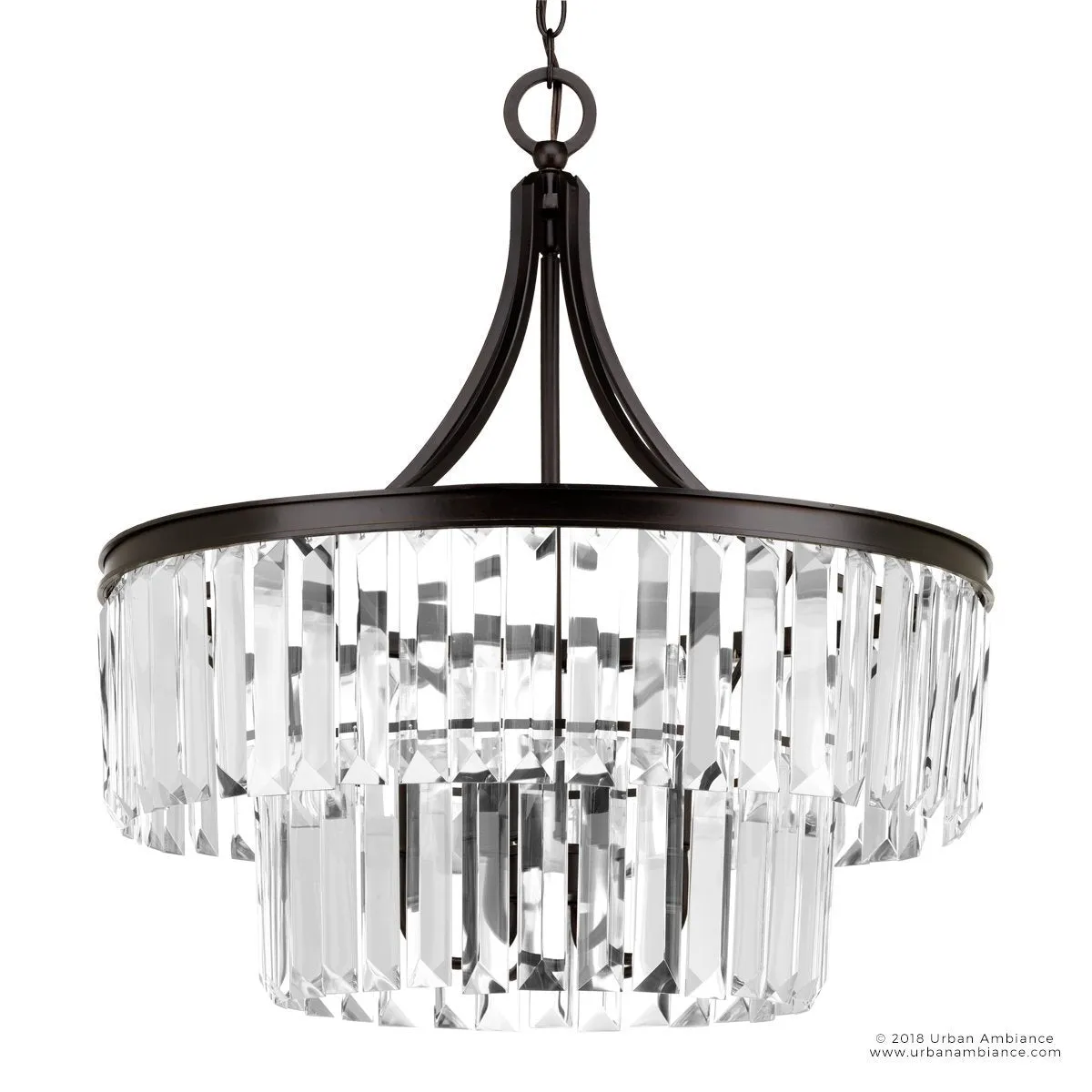 UHP2462 Traditional Chandelier, 23-7/8"H x 22-1/4"W, Olde Bronze Finish, Lille Collection