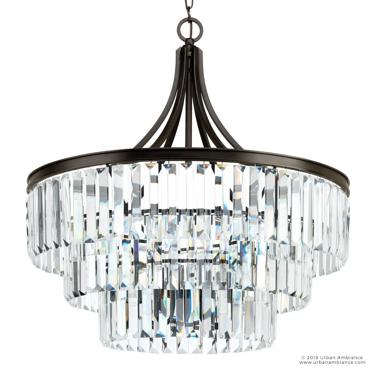 UHP2464 Traditional Traditional Chandelier, 29-1/4"H x 28"W, Olde Bronze Finish, Lille Collection