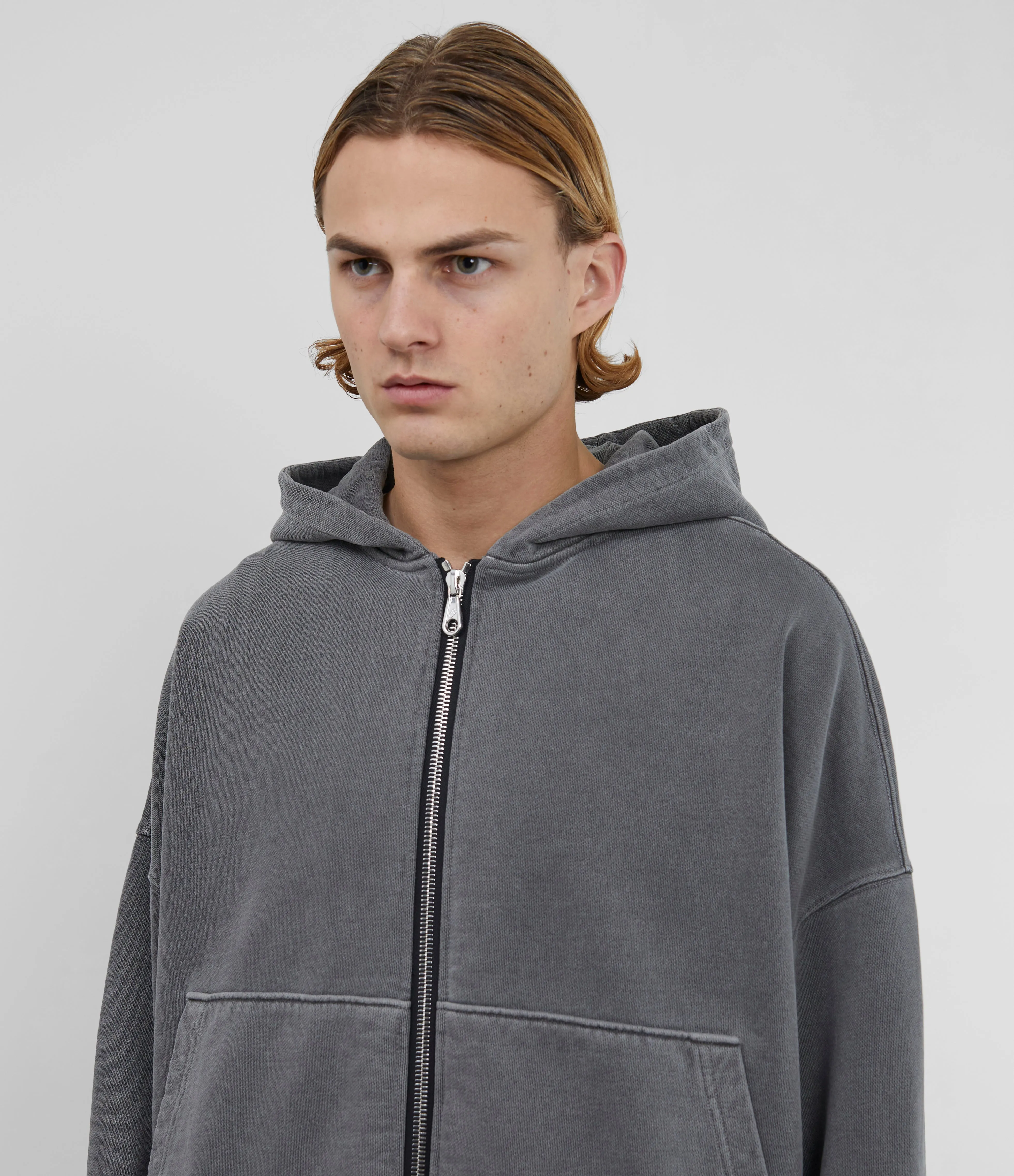 WARM UP CROPPED ZIPPED HOODIE