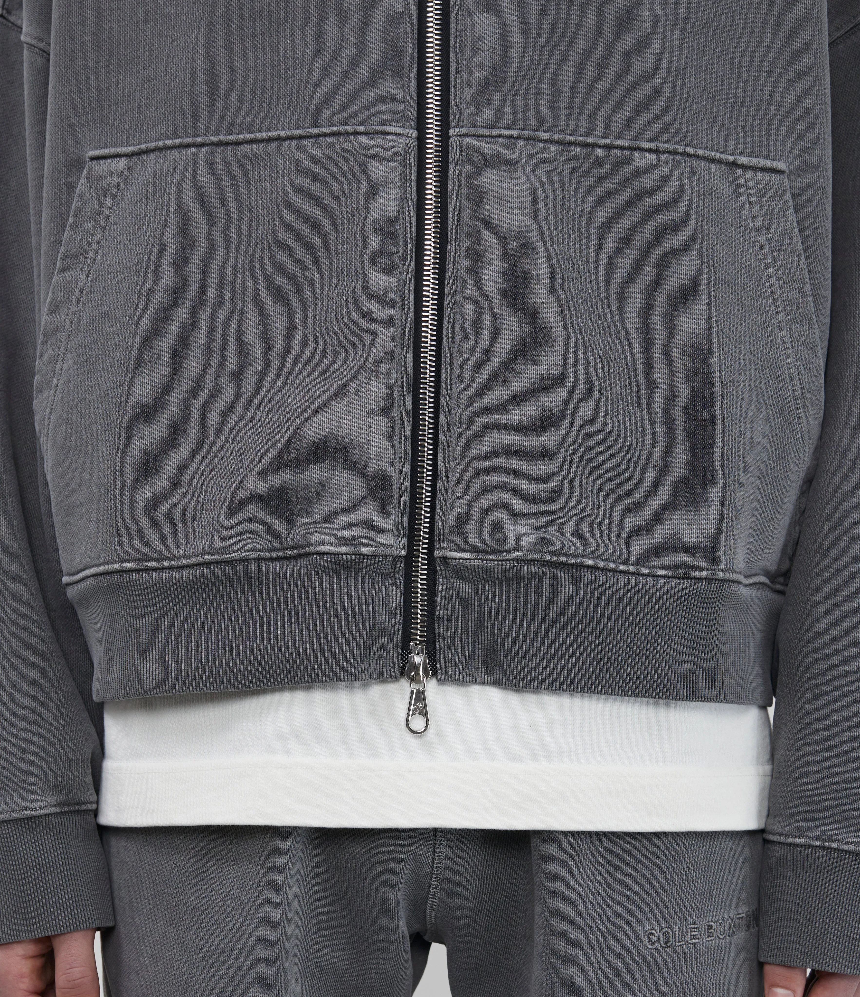 WARM UP CROPPED ZIPPED HOODIE