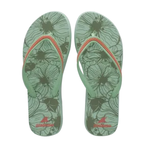 Watamu Floral Slippers - Green