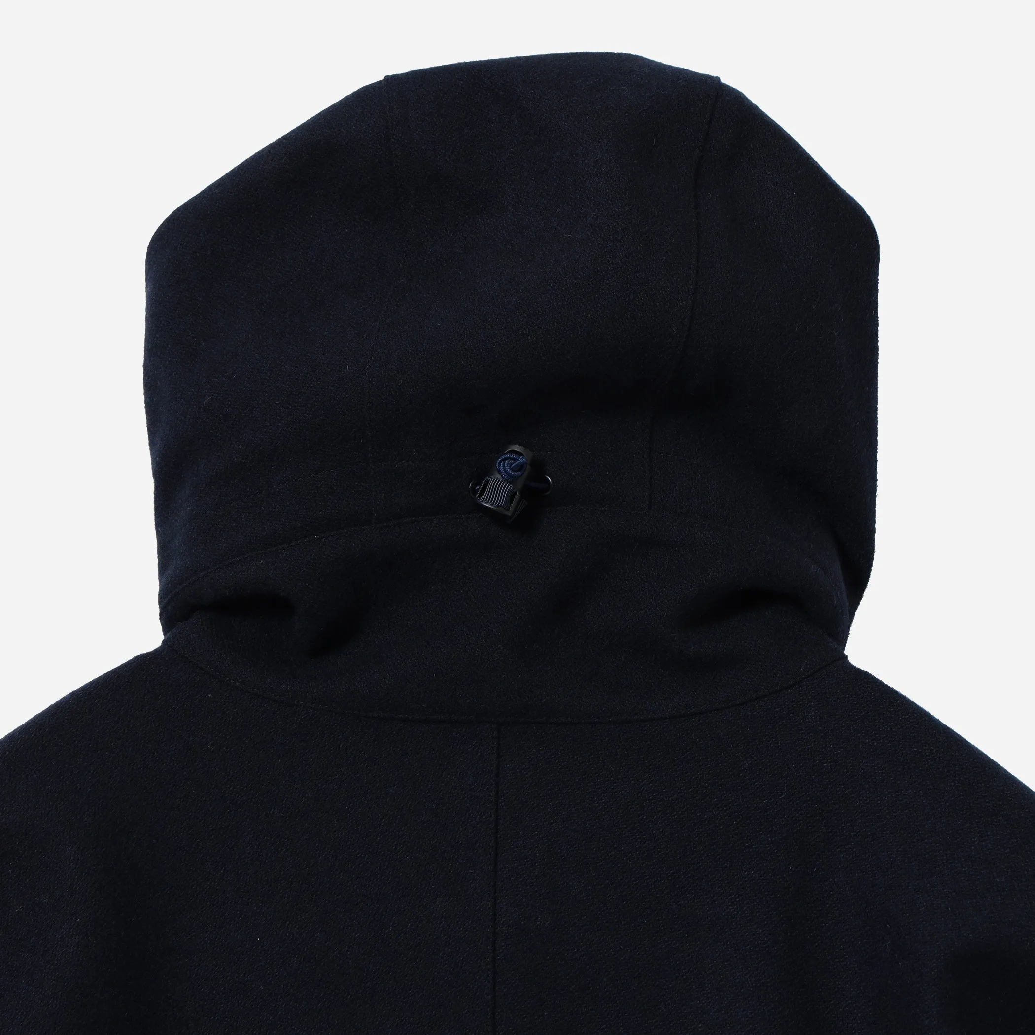 WILLIS HOODED TECH WOOL JACKET - NAVY