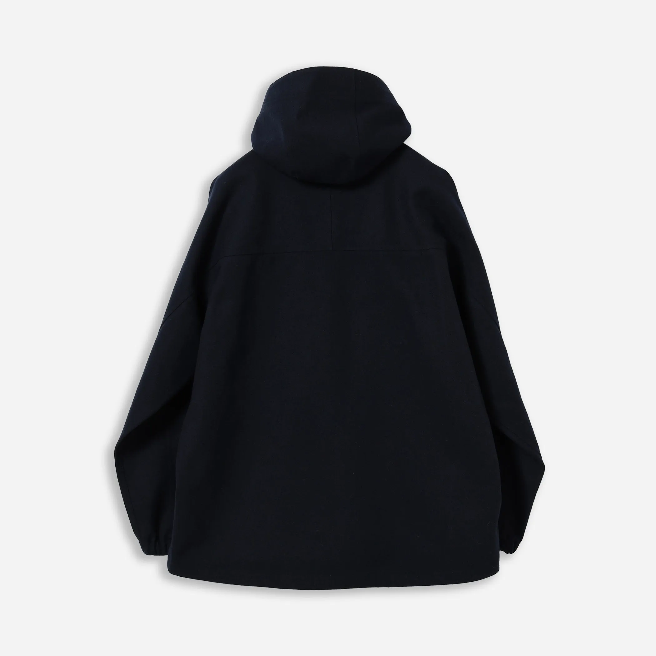 WILLIS HOODED TECH WOOL JACKET - NAVY