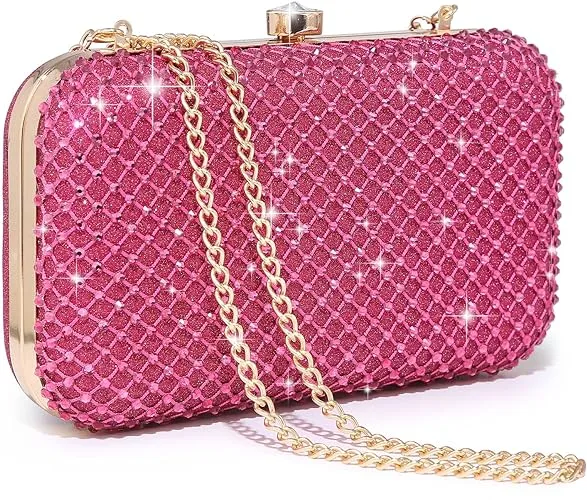 Womens Sparkling Rhinestone Clutch Evening Purse for Prom Party Wedding Dasein