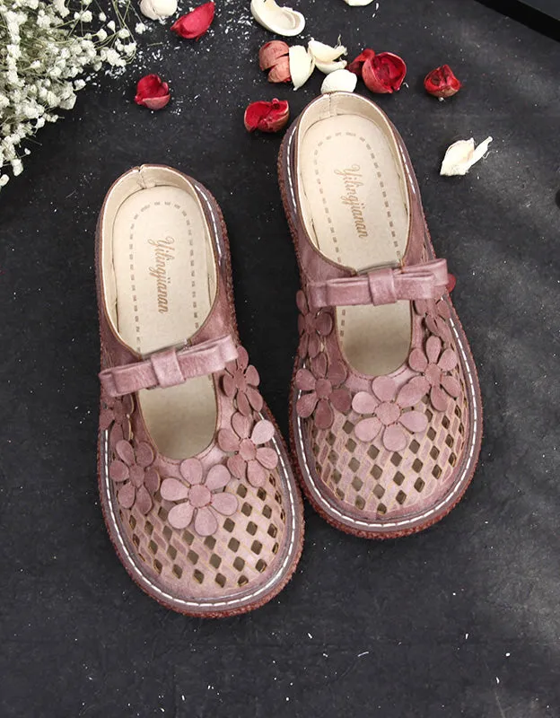 Women's Summer Flower Retro Platform Slippers