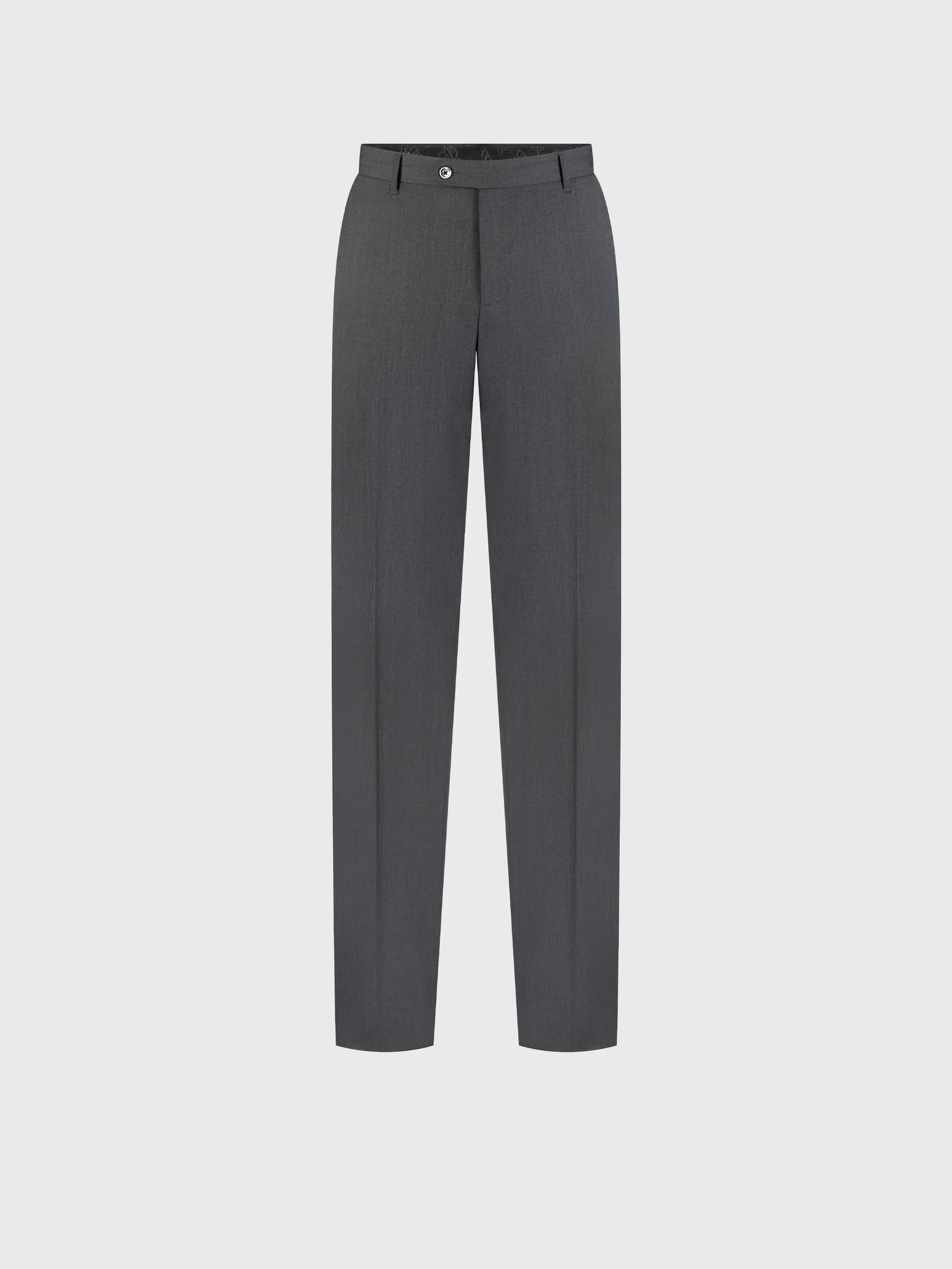 Wool Trousers with Leather Piping