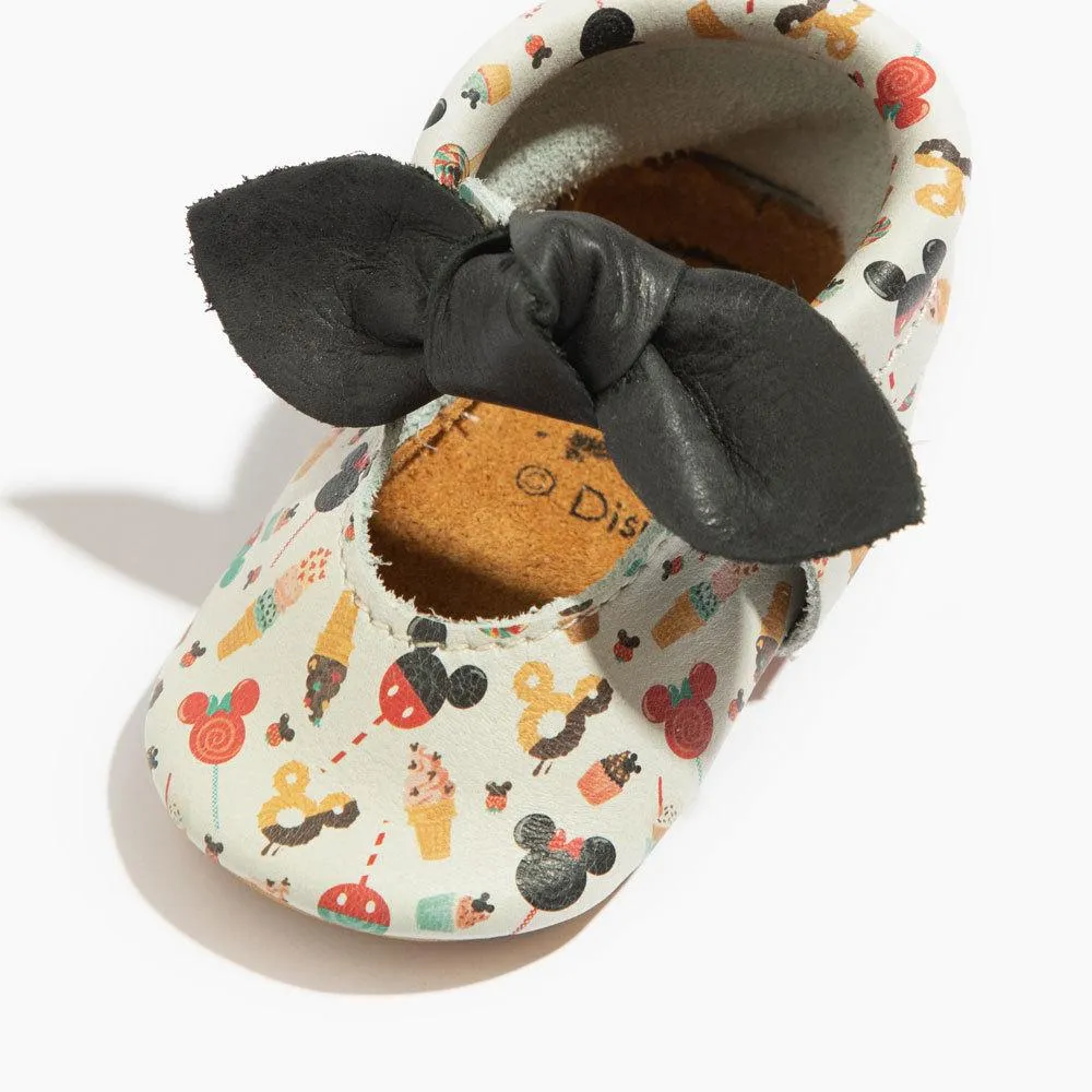 Yep, Yup, Yum Mickey Knotted Bow Baby Shoe